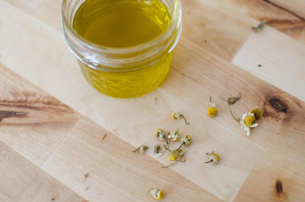 How to Make Herbal Infused Oil for Salves and Skincare | chamomile infused oil