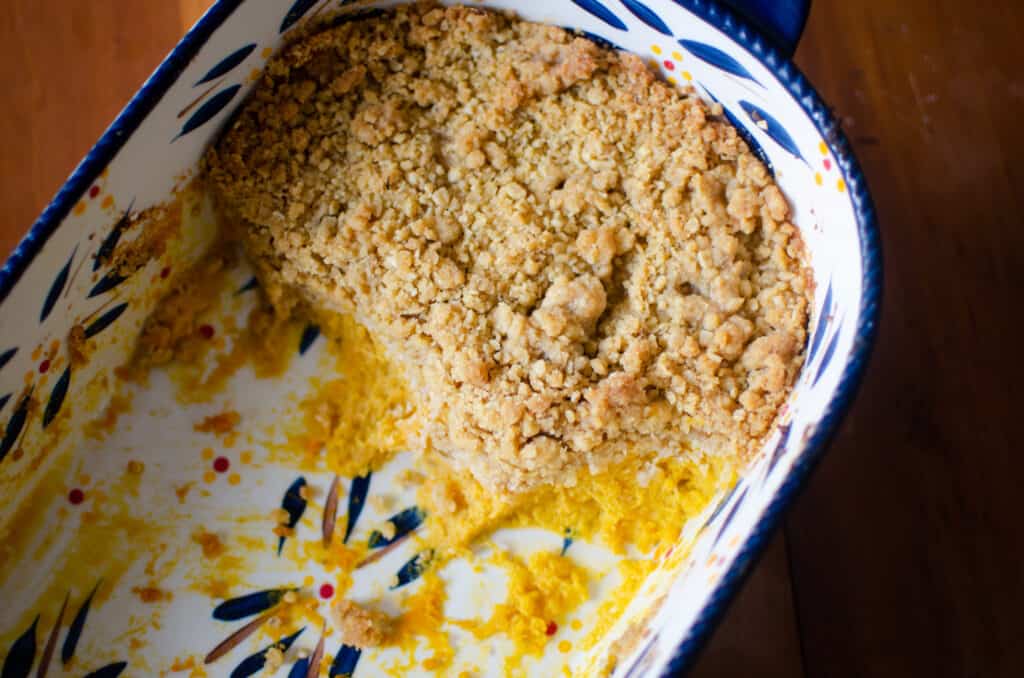 Creamy Sweet Potato Casserole with Oatmeal Cookie Topping