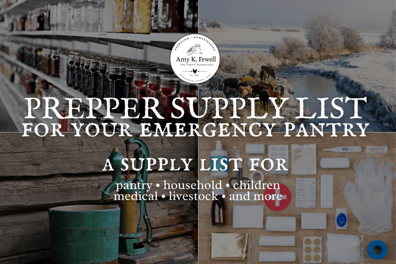 Prepper Supply List for Your Emergency Pantry - Amy K. Fewell